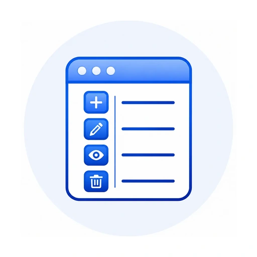 CRUD operations icon